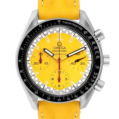 omega speedmaster yellow face|omega speedmaster black and yellow.